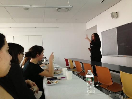 I presented at the Barnard Center for Research on Women Utopia conference in March 2013 (photo credit: Shannon Cuttle).