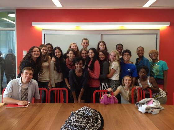 This year's feminism class was the largest it has ever been at 17 students total, including three boys (photo credit: Ileana Jiménez).