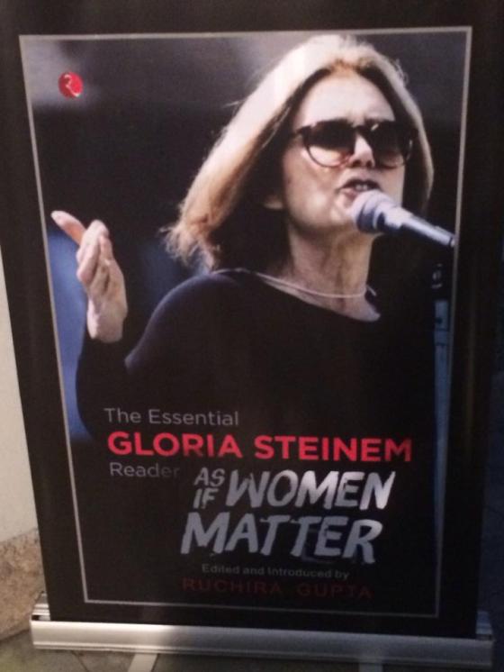 Gloria Steinem's new book is titled "As if Women Matter," (photo credit: Ileana Jiménez, Feminist Teacher). 