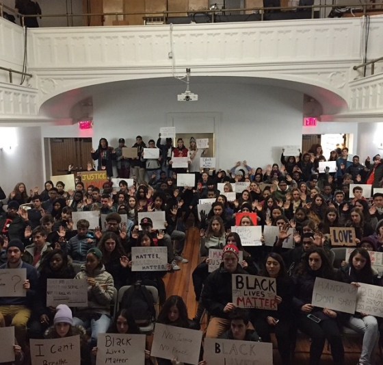 black lives matter LREI auditorium 2014