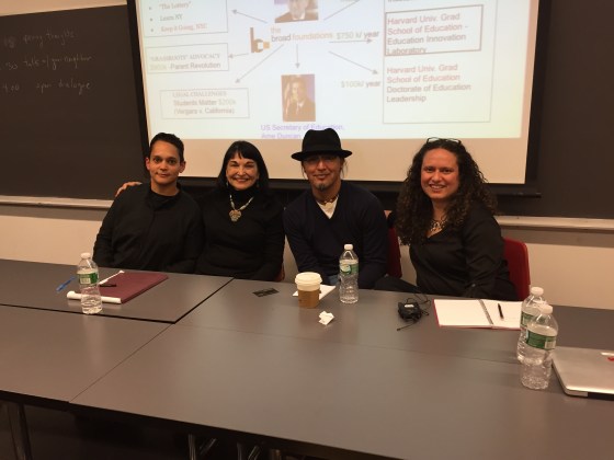 I sat on an anti-privatization panel with Sarah Rodriguez, Antonia Darder, and José Gonzalez at the Barnard Center for Research on Women Scholar & Feminist Conference in February (photo courtesy Ileana Jiménez).